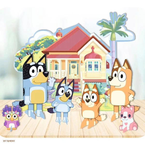 Súprava dekorácií na stôl postavičky Bluey 7 ks