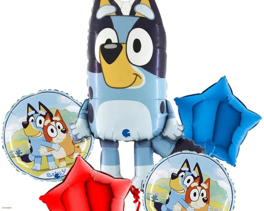 Fóliové balóny Bluey - sada 5 ks na detskú oslavu