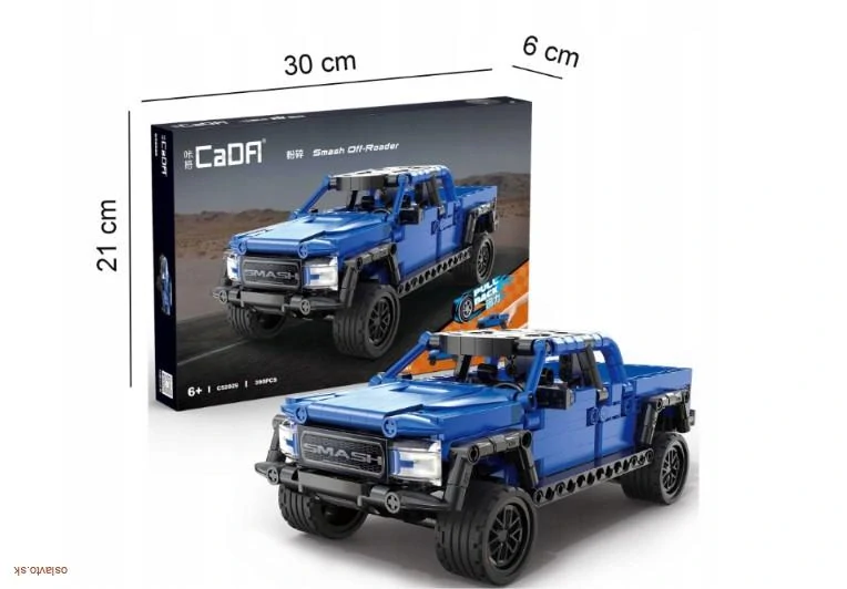 Stavebnica CaDA kocky  terénne auto Off Roader Pull-Back 390 dielov