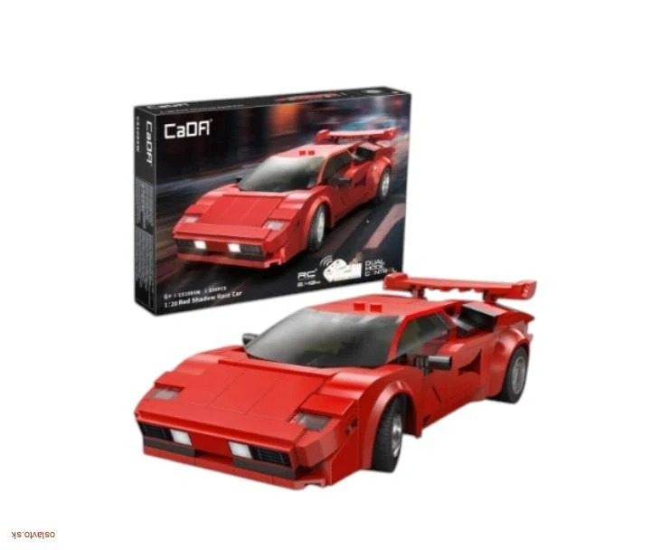 RC stavebnica CaDA kocky Red Shadow športové auto 328 dielov 