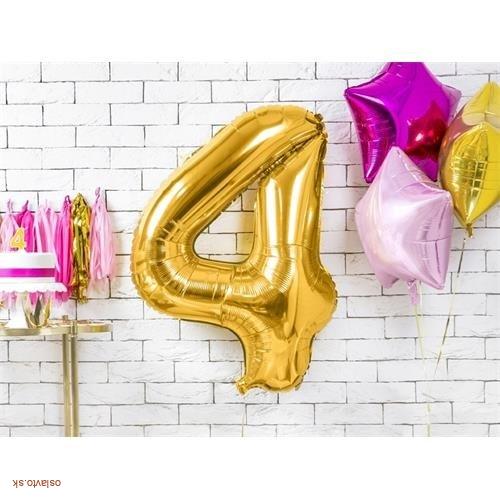 FOLIOVÁ ČÍSLICA - ZLATÁ 4 - 86 CM