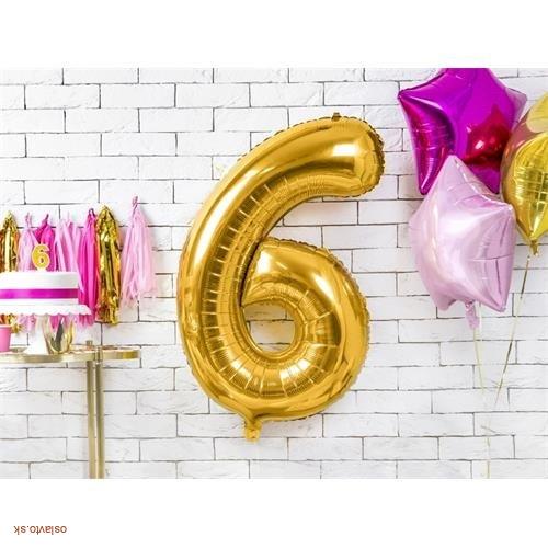 FOLIOVÁ ČÍSLICA - ZLATÁ 6 - 86 CM