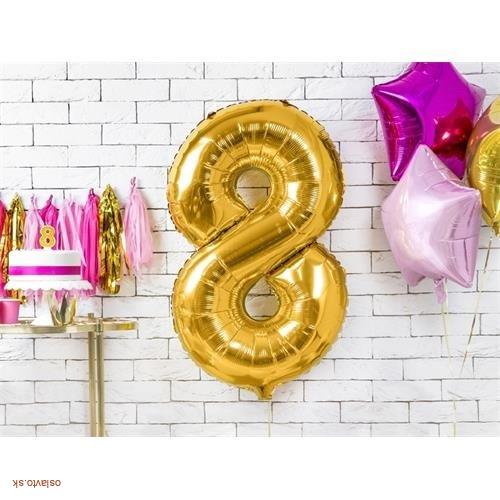 FOLIOVÁ ČÍSLICA - ZLATÁ 8 - 86 CM