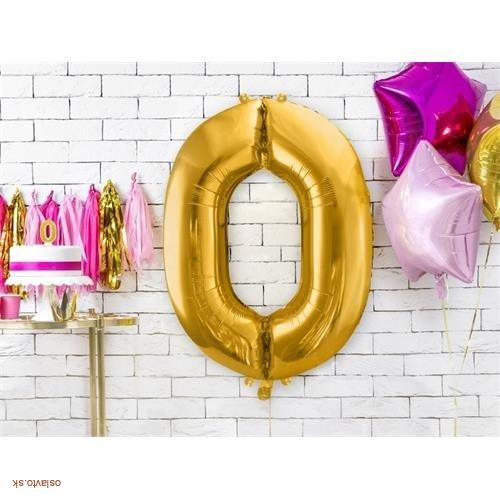 FOLIOVÁ ČÍSLICA - ZLATÁ 0 - 86 CM