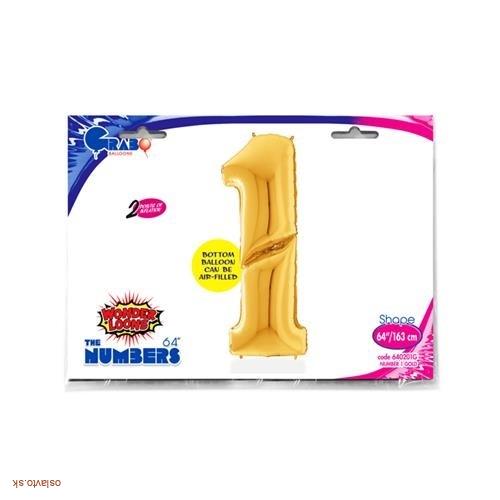 FOLIOVÁ ČÍSLICA - ZLATÁ 1 - 163 CM