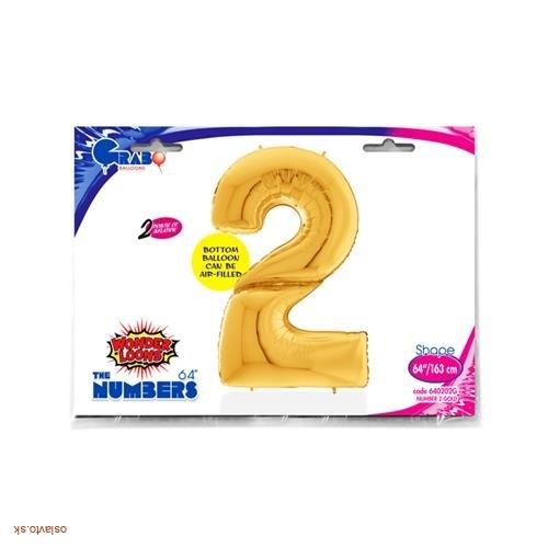 FOLIOVÁ ČÍSLICA - ZLATÁ 2 - 163 CM