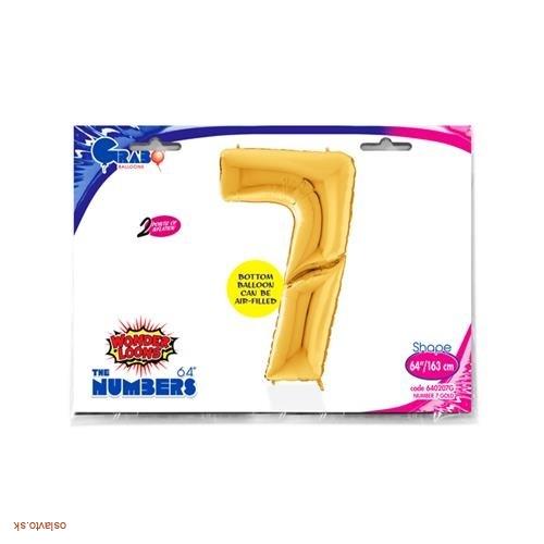 FOLIOVÁ ČÍSLICA - ZLATÁ 7 - 163 CM