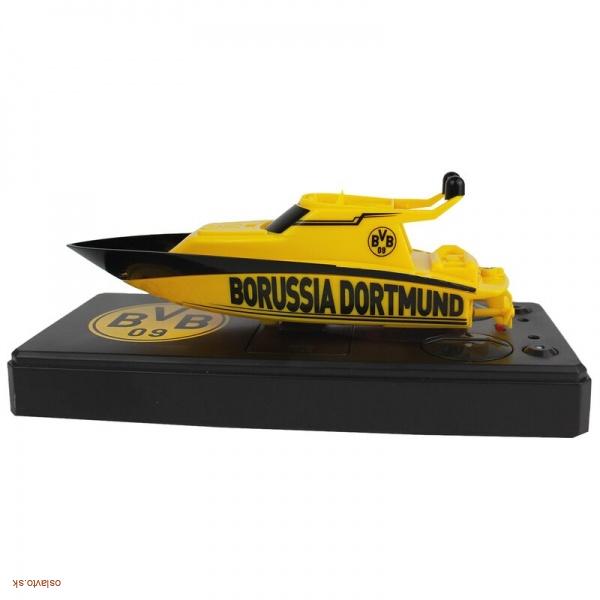 RC model závodná mini jachta- Borussia Dortmund