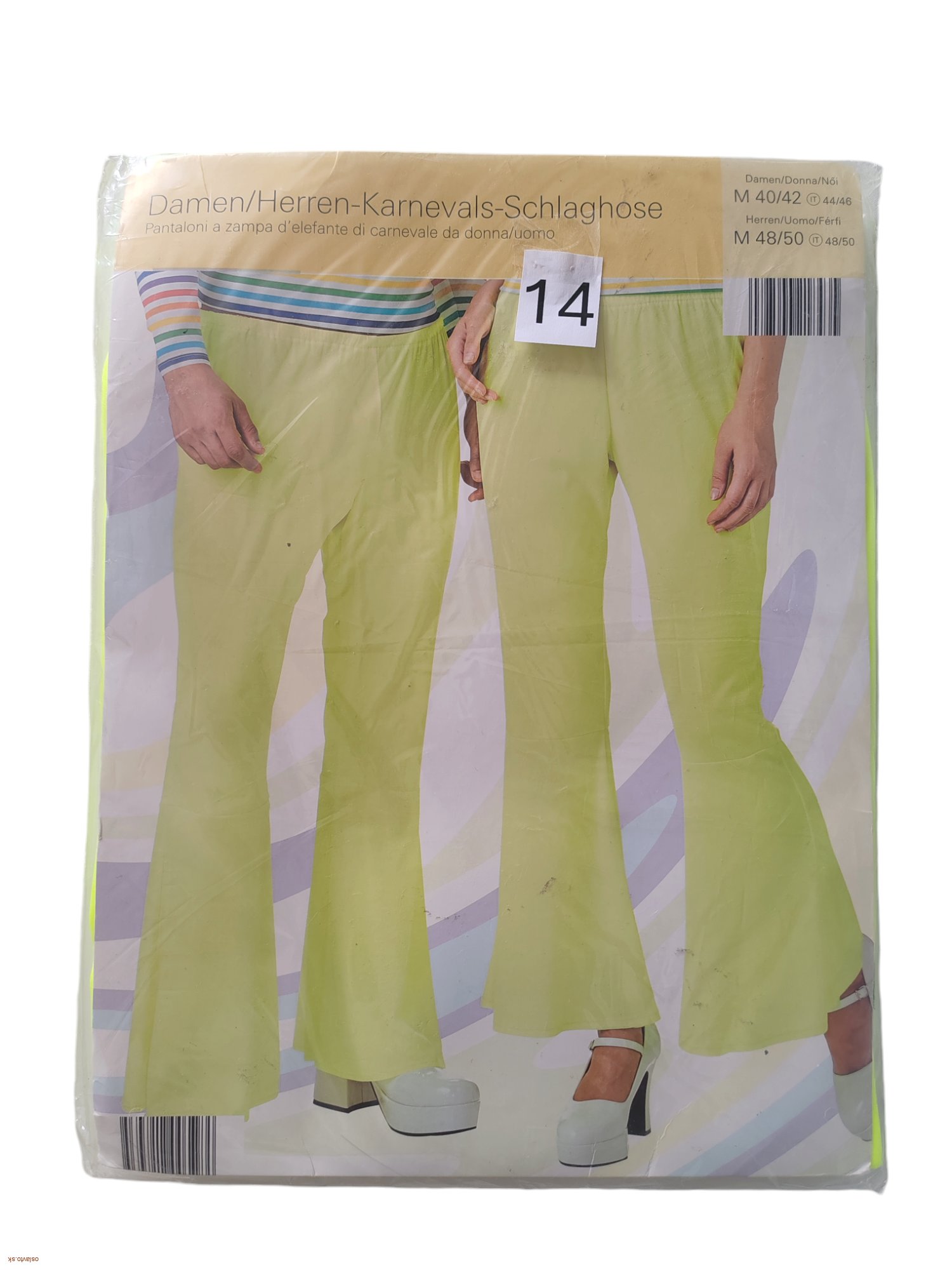 Široké Twistové Nohavice Kostým NEON M 40/42