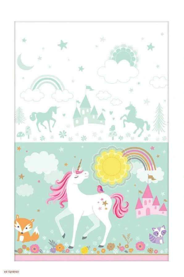 PLASTOVÝ PÁRTY OBRUS JEDNOROŽEC 137 X 243 CM