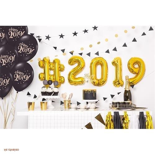 FOLIOVÁ ČÍSLICA - ZLATÁ 3 - 35 CM