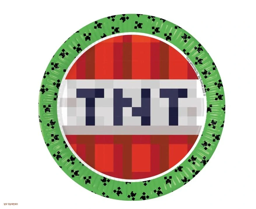 PAPIEROVÉ TANIERE / EKO / MINECRAFT  23 CM - 8 KS