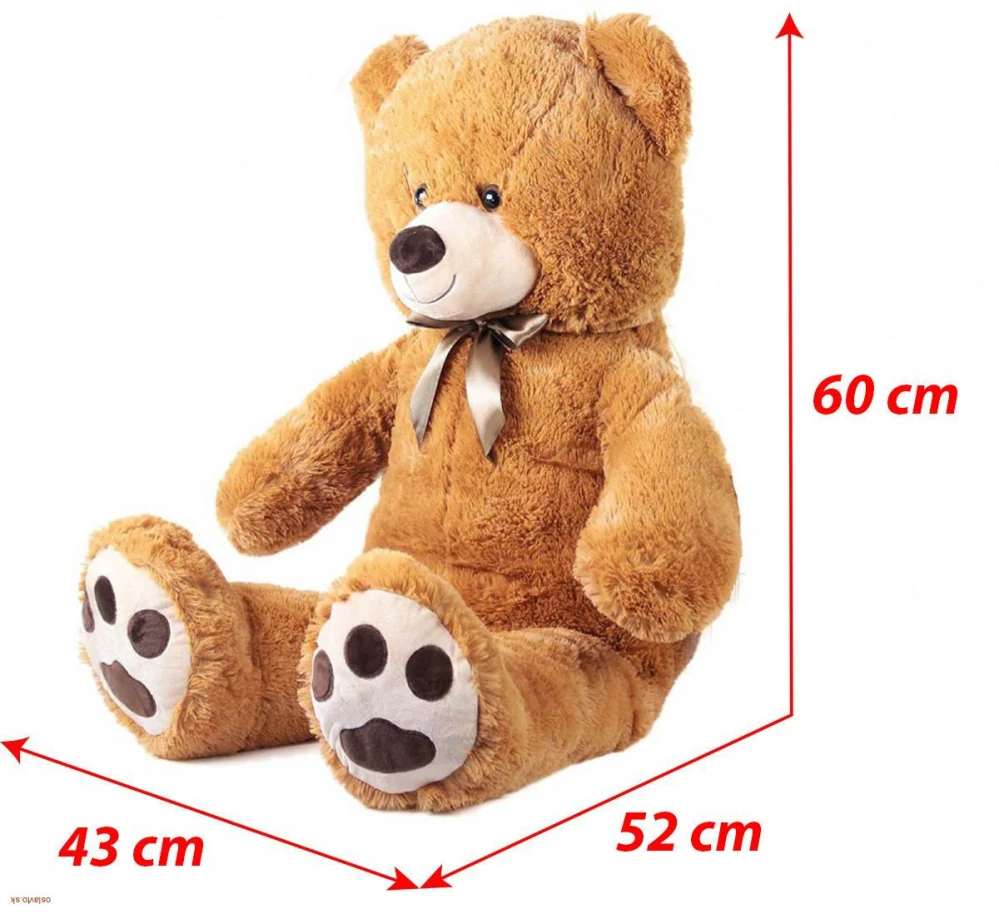 VEĽKÝ PLYŠOVÝ MEDVEĎ / 100 CM HNEDÝ
