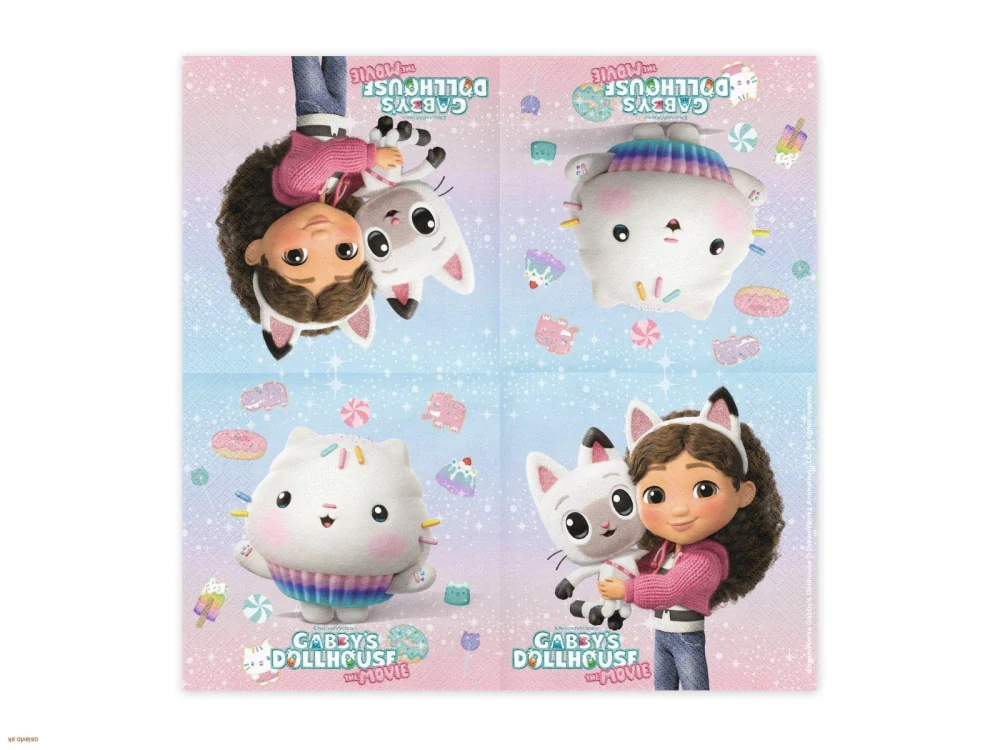 Servítky Gabby’s Dollhouse – Gabikin kúzelný domček – 33 × 33 cm – 20 ks