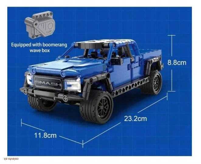 Stavebnica CaDA kocky  terénne auto Off Roader Pull-Back 390 dielov