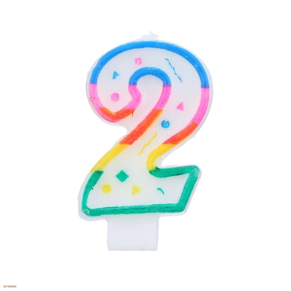 TORTOVÁ SVIEČKA - ČÍSLO 2 / RUŽOVÁ BODKY