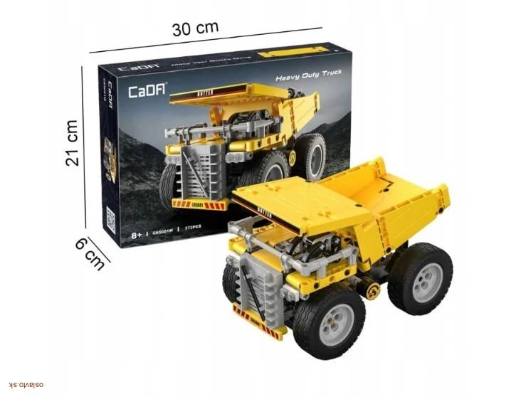 CaDa stavebnica kocky - nákladné auto sklápač Heavy Duty Truck 372 dielov