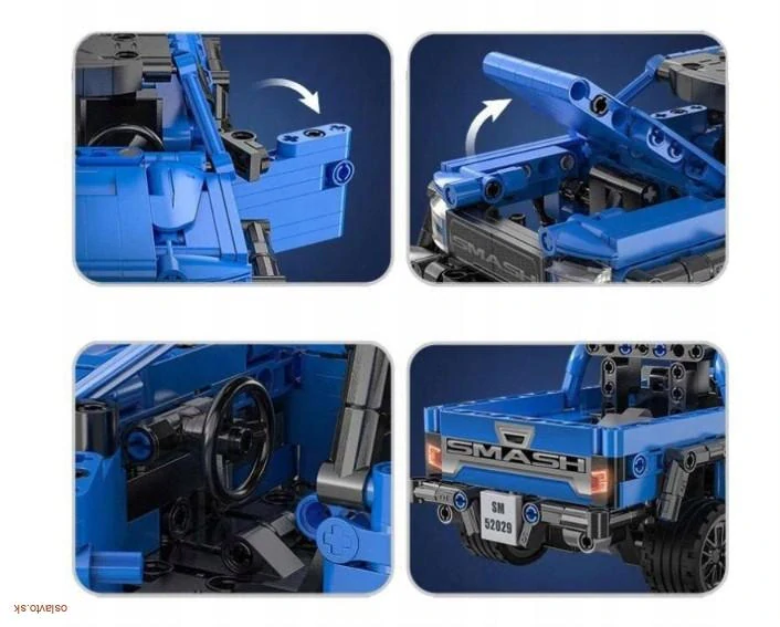 Stavebnica CaDA kocky  terénne auto Off Roader Pull-Back 390 dielov