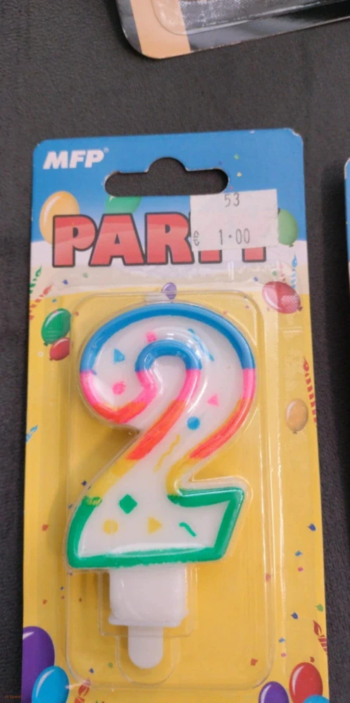 TORTOVÁ SVIEČKA - ČÍSLO 2 / RUŽOVÁ BODKY