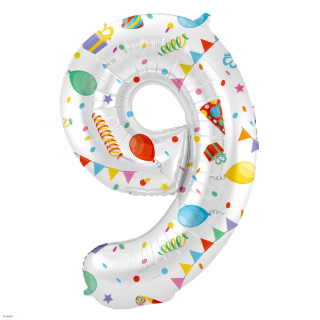 FÓLIOVÁ ČÍSLICA - PARTY JOY 9 - 86 CM